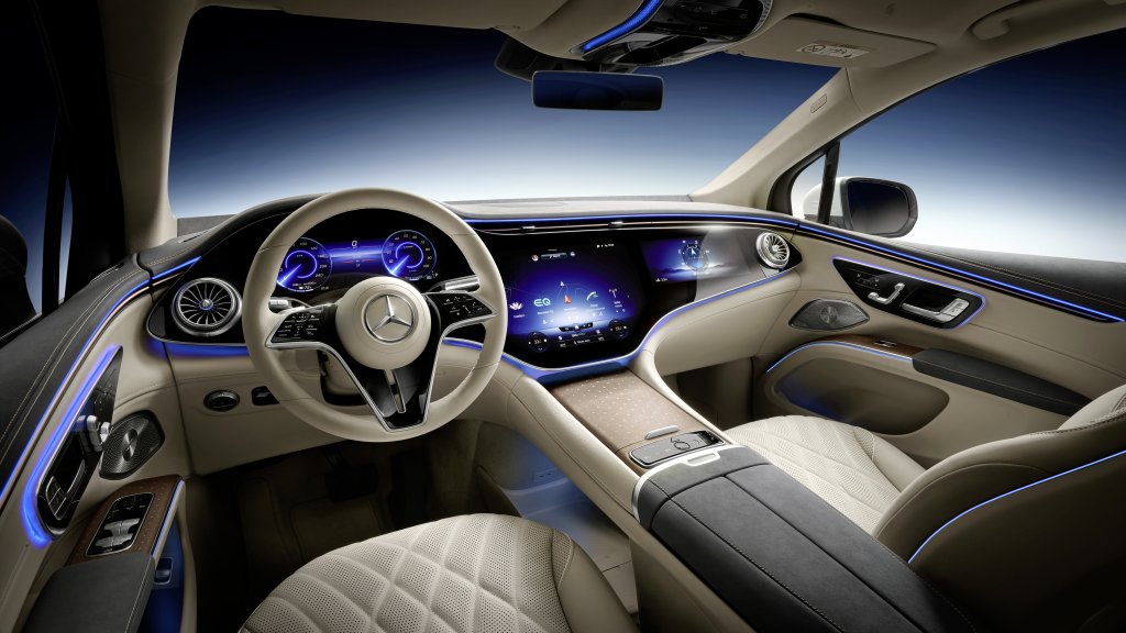 Progressive and luxurious: the interior of the new EQS SUV