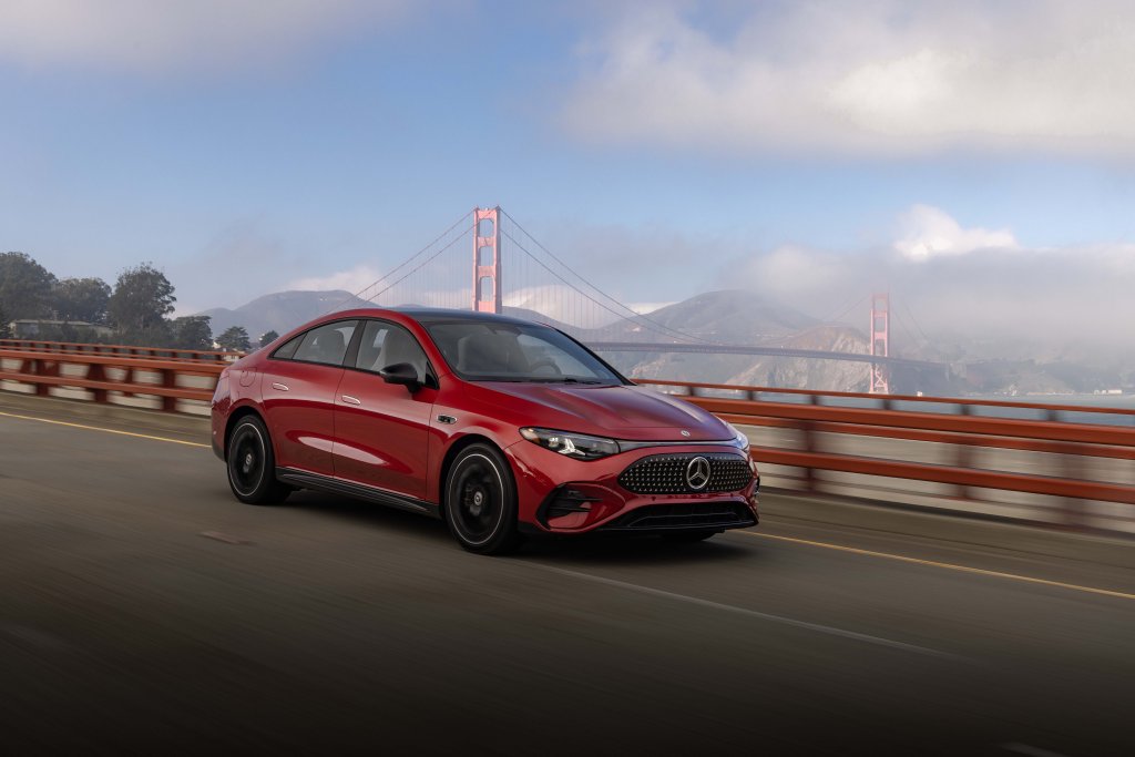 Photo and video assets of the all-new electric CLA in San Francisco