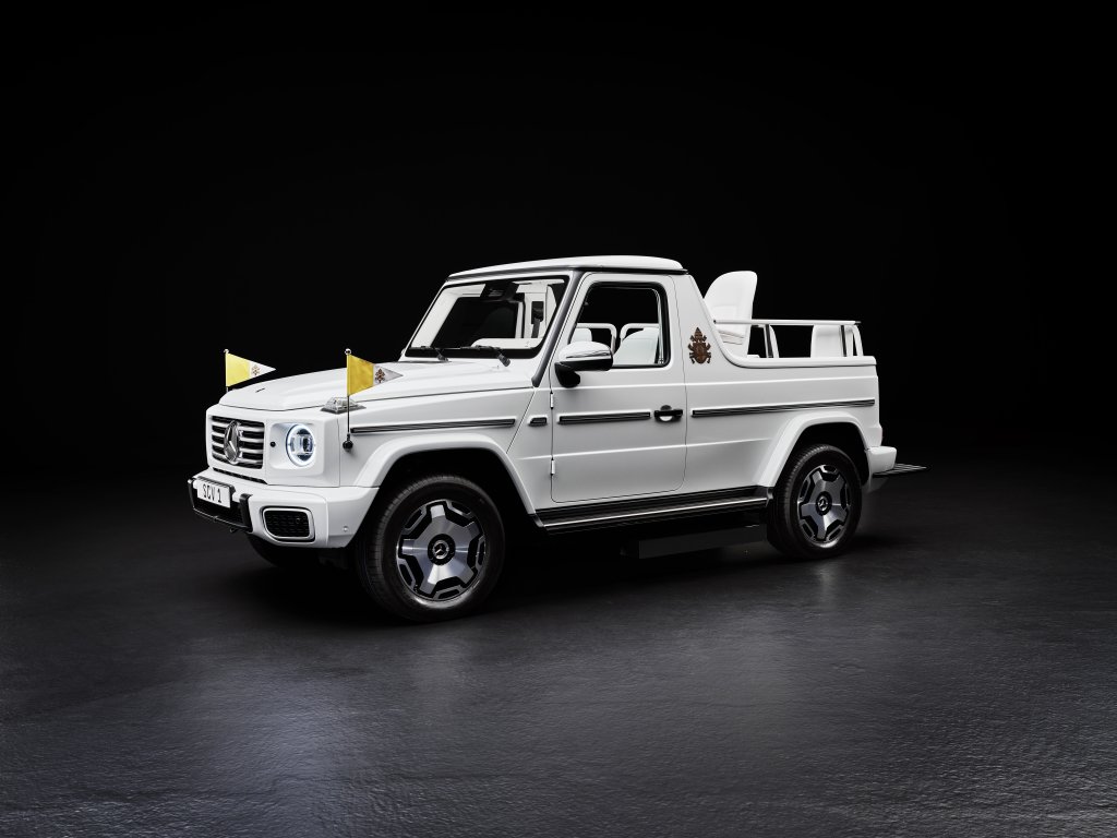 Pope Francis receives first electric “Popemobile” from Mercedes-Benz